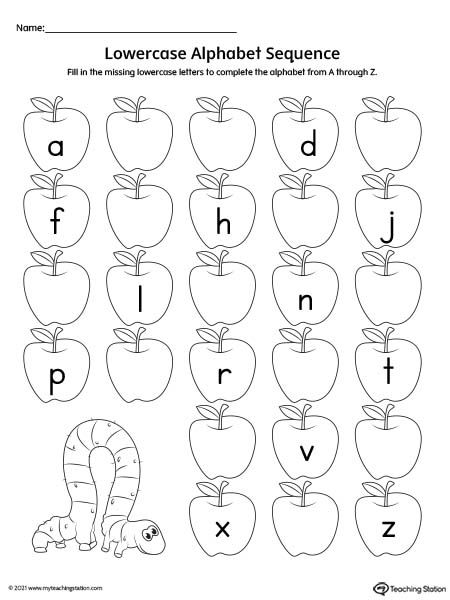 Alphabet Sequence Worksheets, Junior Kindergarten Worksheets, Letter Sequencing Activities, Alphabet Order Worksheets, A-z Worksheet, Sequence Worksheet, Worksheet Coloring, Kindergarten Alphabet, Letter Worksheets For Preschool