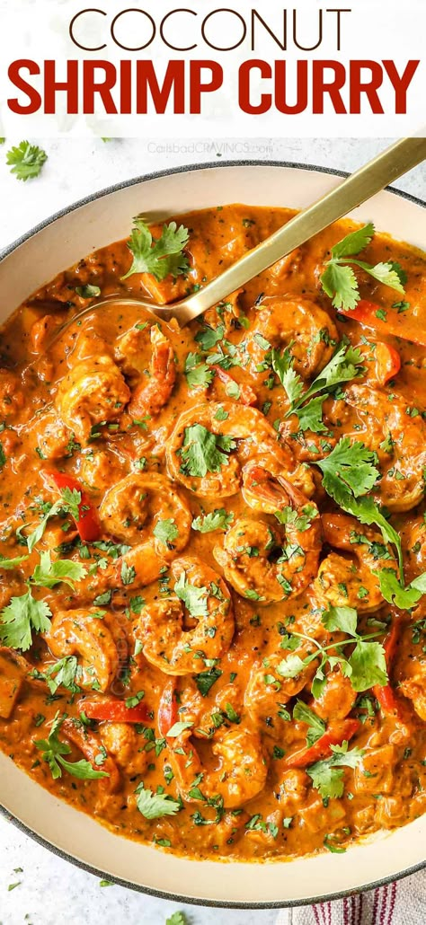 Chicken And Shrimp Curry Recipe, Easy Shrimp Curry, Shrimp Curry Noodles, Shrimp Indian Curry, Indian Shrimp Curry Recipe, Coconut Curry Crab, Curry Recipes Shrimp, Curried Shrimp Recipes, Coconut Shrimp Curry Recipe