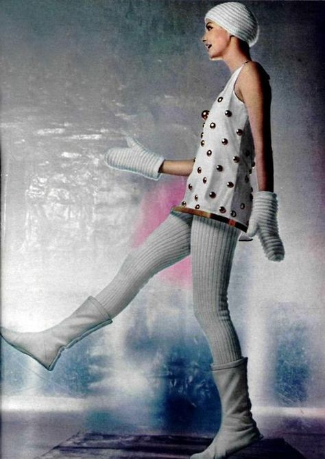 Fashion by Andre Courreges, 1960s. Retro Futurism Fashion 1960s, 1960 Space Age Fashion, 60s Space Age Fashion, Swinging Sixties Fashion, Andre Courreges 1960, Courreges 1960s, Andre Courreges 1960 Space Age, Space Age Fashion, Andre Courreges