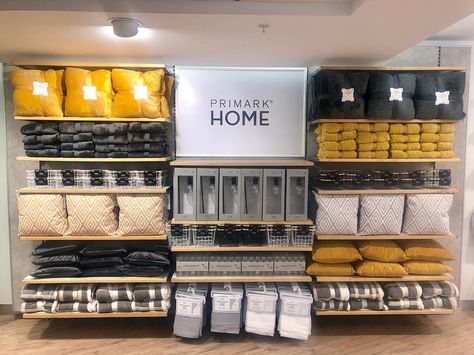 New Homeware 💛🖤 . . #primark #primarkhome #primarkvm #primarkdundee #overgatedundee #vm #visualmerchandising #visualmerchandiser… Homeware Store Design, Zara Home Interiors, Homeware Display, Furniture Store Design, Primark Home, Homeware Store, Showroom Decor, Retail Design Display, Store Interiors