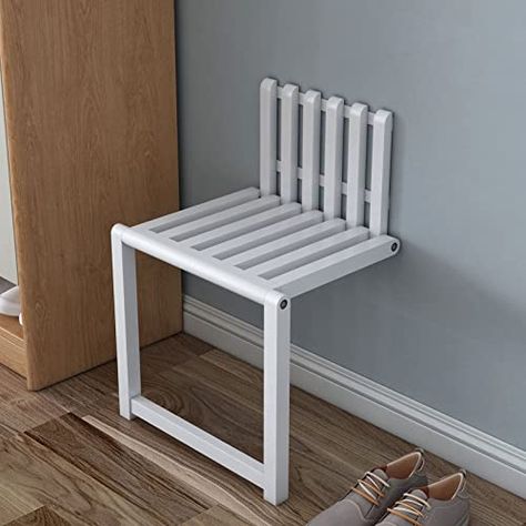 Entryway Stool, Folding Wooden Stool, Apartemen Studio, Folding Bench, Porch Chairs, Bathroom Stool, Folding Seat, Folding Walls, Shower Seat