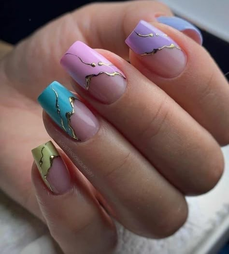 Nail Spring, Summer Nails 2023, Fancy Nails Designs, Galaxy Nails, Cute Nail Art Designs, Nail Art Designs Diy, Cute Gel Nails, Almond Shape, Get Nails