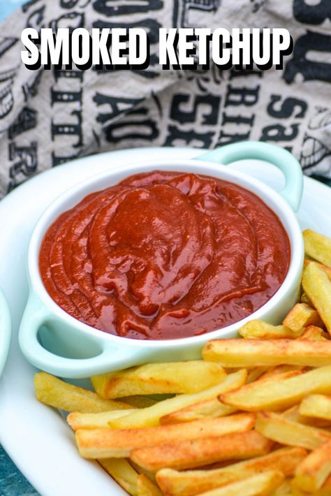 Turn basic ketchup into something special with my easy smoked ketchup recipe. Sweet, spicy, and totally addictive this kicked up ketchup is a perfect way to up your dipping game. #ketchuprecipe #ketchup #side Bbq Pitmasters, Ketchup Recipe, Smoker Cooking, Cook Smarts, Roasted Mushrooms, Recipe Sweet, Smoker Recipes, Smoked Food Recipes, Side Recipes