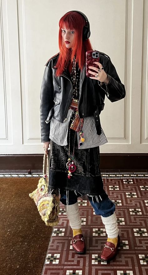 Weird Fashion Photoshoot, Maximalistic Fashion, Ska Outfits, Mad Hatter Fashion, Weird Fashion Outfits, Maximalism Outfit, Maximalism Fashion, Maximalist Outfit, Maximalist Outfits