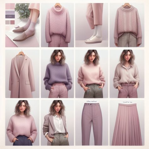 Soft Summer Outfits Aesthetic, Muted Wardrobe, Soft Summer Style, Soft Summer Outfits, Romantic Outfit Casual, Soft Summer Fashion, Summer Business Outfits, Summer Skin Tone, Cool Summer Palette