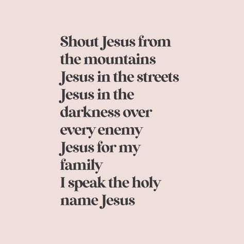 Does this song make anyone else cry every time it comes on at church? The parts that always hits me is hard are "I just wanna speak the name of Jesus 'til every dark addiction starts to break declaring there is hope and freedom" as well as "Jesus for my family"⁣. Break every stronghold. Shine through the shadows. Burn like a fire. There is PEACE within your presence. Song "I Speak Jesus" by Charity Gayle (give it a listen today 💛) Which part of this song captures you most? Galatians... I Speak Jesus Lyrics, I Speak Jesus, Charity Gayle, Jesus Christ Song, Jesus Lyrics, Jesus Background, Worship Lyrics, Jesus Songs, Comforting Bible Verses