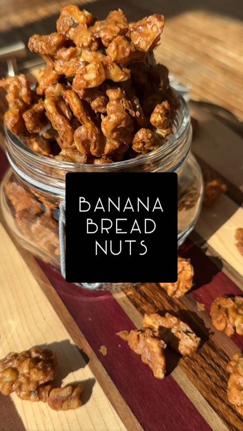 A L E X H A F F E Y | Recipe ⬇️ Be sure you’re following @_food_love_life_for great new recipes every week 💕 🍌 Banana bread nuts These “candied” walnuts or… | Instagram Banana Candy, Fresh Dates, Ceylon Cinnamon, Immersion Blender, Ripe Bananas, Half And Half, Baking Sheets, Refined Sugar Free, Food Processor