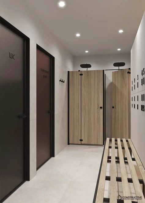 Design of a modern SPA complex - Constructive Small Changing Room, Spa Locker Room, Small Locker Room, Reformer Studio, Gym Locker Room, Small Lockers, Flex Seal, Gym Business, Recovery Room