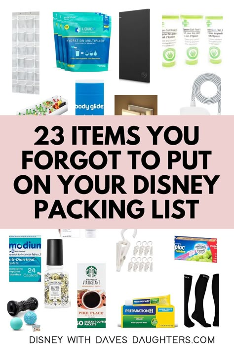 Disney World Trip Essentials, Disney World Packing List For Adults, What To Buy Before Disney World, Disneyland Things To Bring, Disney Trip Packing List, How To Pack For Disney World, Disney Pack List, Disneyworld Packing List For Adults, Things To Bring To Disney World