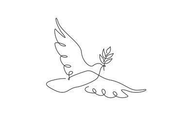 Dove Doodle, One Continuous Line Drawing, Dove Peace, Doodle Vector, Dove Of Peace, Symbol Of Peace, Continuous Line Drawing, Continuous Line, Line Drawing