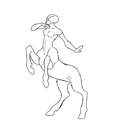 Centaur Base, Centaur Deer, Centaur Drawing, Female Centaur, Arte Aries, Creature Drawings, Poses References, Mythical Creatures Art, Art Poses