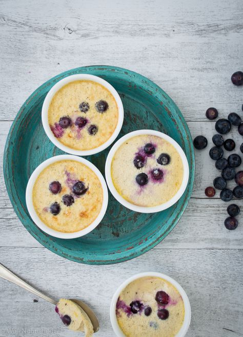 Baked Berry Custard – A delicious simple recipe with two options, a yoghurt or coconut milk dairy free custard. A healthy breakfast, snack or dessert Berry Custard, Dairy Free Custard, Nutritious Desserts, Gaps Recipes, Custard Recipe, Vanilla Powder, Milk Dairy, Sugar Free Treats, Blueberry Desserts