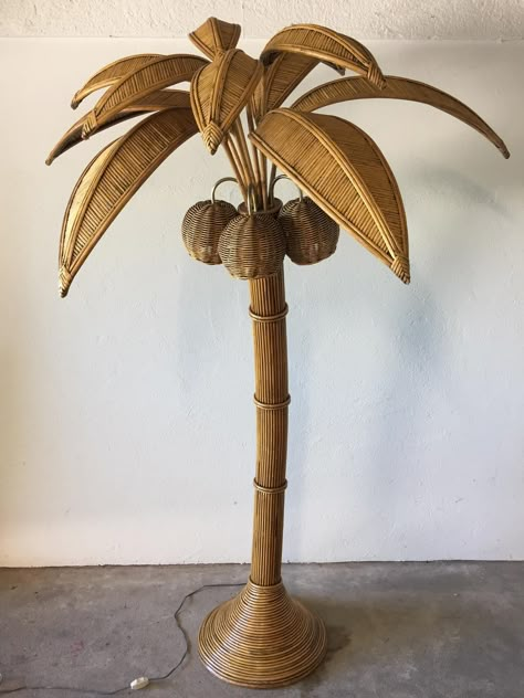 Palm Tree Lights, Tan Stone, Mario Lopez, Tree Furniture, Arabian Art, Tree Floor Lamp, Beach Cabin, Tree Lamp, Mid Century Lamp