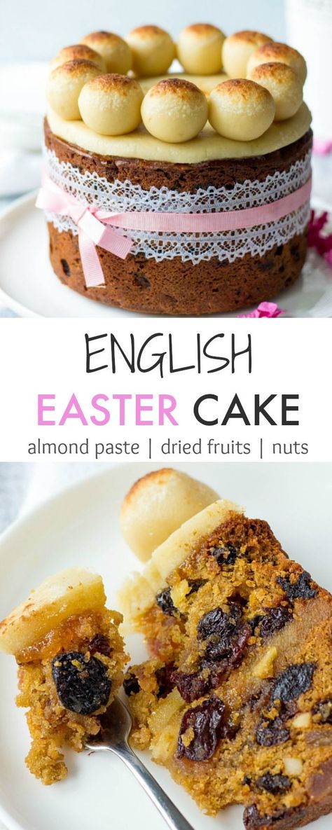 Cute Easter Desserts, Traditional Easter Recipes, Traditional Easter Desserts, Almond Paste Recipes, Easter Fruit, Simnel Cake, Easter Cake Recipes, Marzipan Recipe, Healthy Easter Recipes