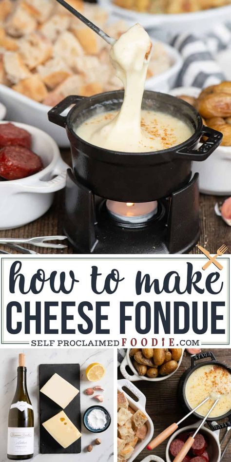 Cheese fondue is a fun and elegant way to entertain. You may have only enjoyed it at the Melting Pot, but it is actually extremely easy to make at home. Classic cheese fondue is one of my favorite things to make for a date night or special occasion like Valentine's Day or New Year's Eve. A wide variety of tasty dippers presented at your dinner party are sure to be a huge hit! Classic Cheese Fondue, Cheese Fondue Recipe Easy, Cheese Fondue Dippers, Cheese Fondue Party, Fondue Dinner Party, Melting Pot Cheese Fondue, Easy Fondue Recipes, Best Cheese Fondue, Easy Cheese Fondue