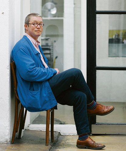 Fergus Henderson in awesome blue jacket. Fergus Henderson, Old Man Fashion, London Evening, Crockett And Jones, White Truffle, Vintage Mens Fashion, James Brown, Blue Jacket, Mens Street Style