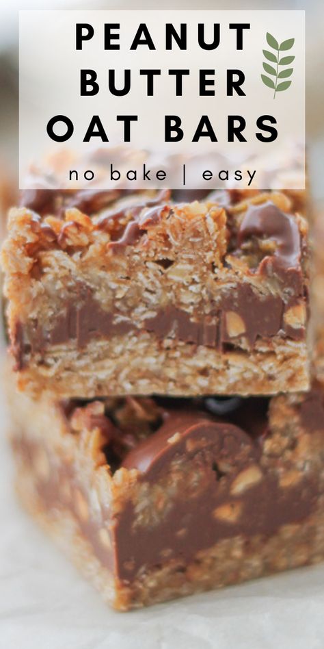 Vegan Oat Bars No Bake, Gf Oats Recipes, Vegan Healthy Baked Goods, Healthy Peanut Butter Breakfast Bars, Easy Healthy Bars, Gf Oat Recipes, Healthy Sweets With Oats, Dessert Oats Recipes, Healthy Oat Deserts