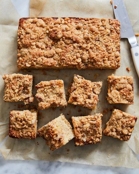 Banana Coffee Cake Recipe (with Streusel) | Kitchn Apple Crumb Cake Recipe, Crumb Cake Topping, Banana Coffee Cakes, Apple Crumb Cakes, Baked Sweets, Apple Crumb, King Arthur Baking, Cinnamon Coffee Cake, Banana Coffee