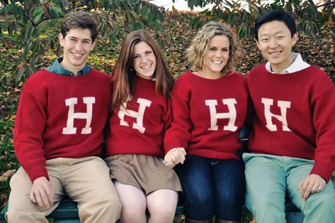 Harvard University Uniform, Sweater Photoshoot, Blonde Costumes, Future Surgeon, Harvard Campus, Harvard Sweater, Campus Fashion, Harvard Students, Ivy League Schools