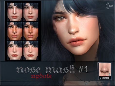 Sims 4 Nose Mask, Nose Mask, Sims 4 Update, Face Tattoo, Costume Makeup, Makeup Set, The Sims Resource, Sims Resource, Sims Cc