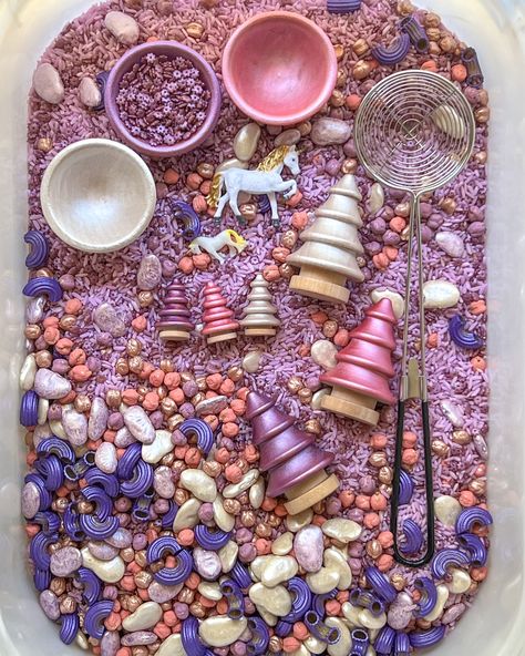 Fairytale Sensory Bin, Birthday Sensory Play, Story Sensory Bin, Sensory Fillers, Natural Playdough, Tuff Tray Ideas Toddlers, Sensory Kits, Sensory Tubs, Sensory Dough