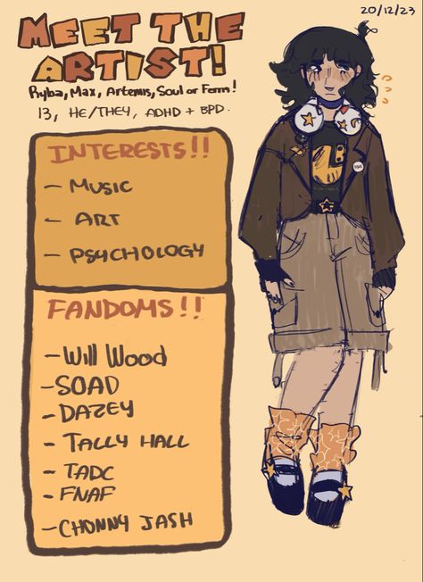 meet the artist thing Oc Sheet Character Design, Art Psychology, Sketchbook Inspo, Artist Sketchbook, Pink Strawberry, Drawing Prompt, Random Art, Motivational Art, Art Style Inspiration