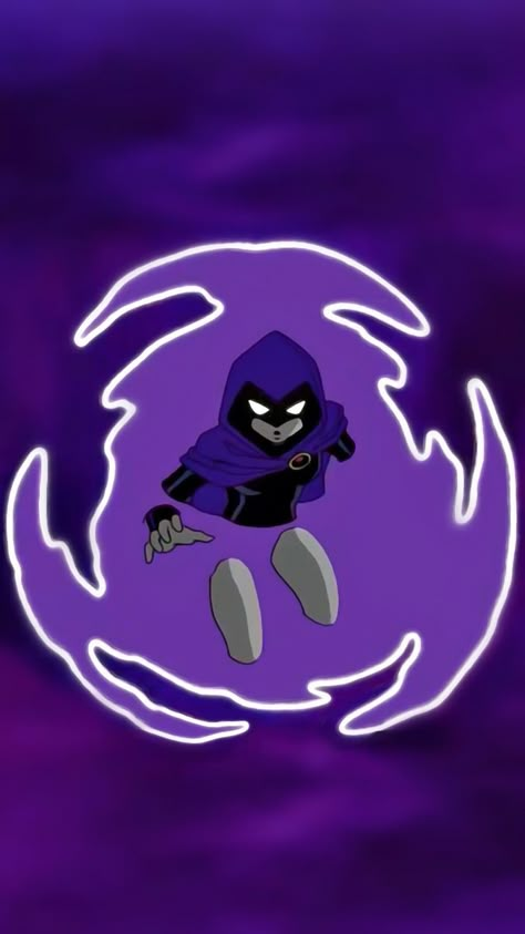 Purple Cartoon Characters Aesthetic, Teen Titans Tattoo, Beastboy And Raven, Teen Titans Wallpaper, Raven Pfp, Raven Wallpaper, Teen Titans Raven, Titans Raven, Raven Teen Titans Go