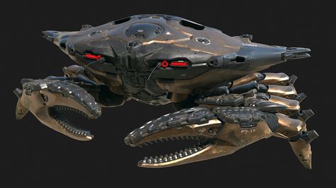 ArtStation - Mechanical Crab, Hitomu Ito Metal Crab, Disney Art Style, Alien Plants, Mechanical Animals, Robot Animal, Drones Concept, City Cartoon, Alien Concept, Alien Concept Art