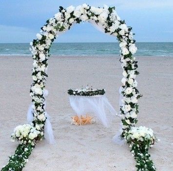 7.5 Balloon Flower Decorations, Wedding Arch Rental, White Wedding Arch, Wedding Arbors, Floral Archway, Metal Wedding Arch, Cheap Wedding Flowers, Wedding Ceremony Arch, Wedding Arch Flowers