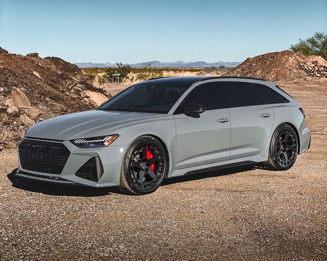 Some refer to the Audi RS6 Avant as a station wagon on steroids, and it’s not hard to see why. This muscular, high-power wagon showcases bold styling elements with a sleek body and sharp lines that capture your eyes and take them for a ride. The vehicle comes with the option of 21-inch... Audi Wagon Rs6, Audi Rs6 Wagon, Q8 Audi, Rs3 Audi, Audi Rs5 Coupe, Audi Rs 6 Avant, Audi Vehicles, Rs5 Coupe, Audi Rs7 Sportback