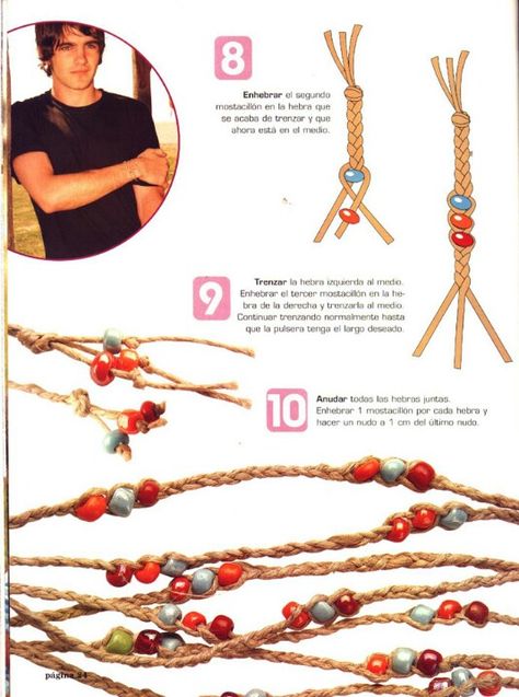 Rope Bracelets, Diy Bracelets Tutorials, Bracelets Handmade Diy, Bracelet Craft Diy, Diy Bracelets Easy, Handmade Jewelry Tutorials, Funky Jewelry, Fun Diy Crafts, Handmade Jewelry Diy