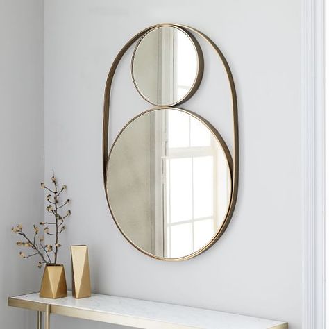 Celestial Wall Mirror / West Elm. Celestial Mirror, Wall Art Mirror, Faceted Mirror, Modern Mirrors, Mirror Round, Mirror Design Wall, Unique Mirrors, Art Deco Mirror, Modern Mirror