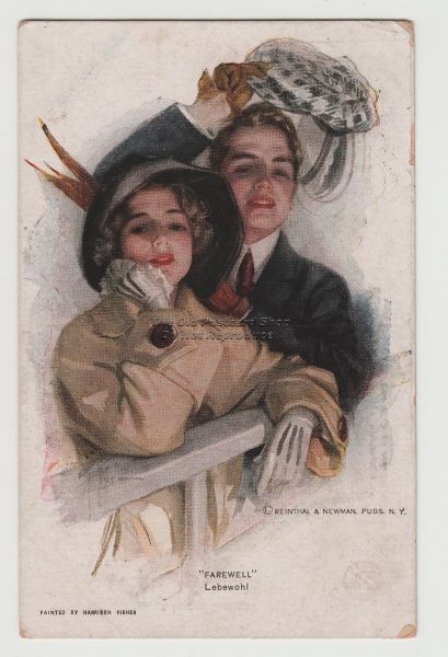 Farewell Couple, Harrison Fisher, Americana Art, Couple Romance, Gibson Girl, Illustration Vintage, Fashion Couple, Vintage Postcard, Vintage Postcards