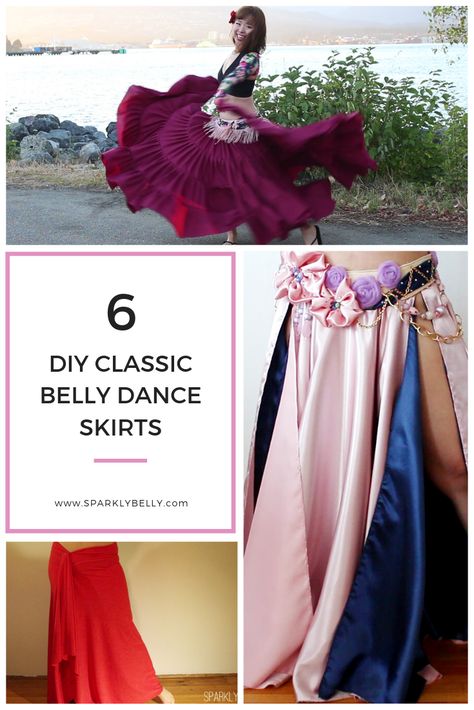 Belly Dance Costumes Diy, Bellydance Skirt, Diy Circle Skirt, Dance Diy, Circle Skirt Tutorial, Dance Skirts, Belly Dance Skirt, Dancer Wear, Burlesque Costumes