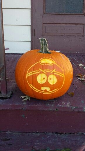 South Park Cartman pumpkin. Pumpkin Carving Ideas South Park, South Park Pumpkin Carving, Punkin Design, South Park Pumpkin, Pumkin Ideas, Halloween Widget, Funny Pumpkin Carvings, Autumn Core, Cute Pumpkin Carving