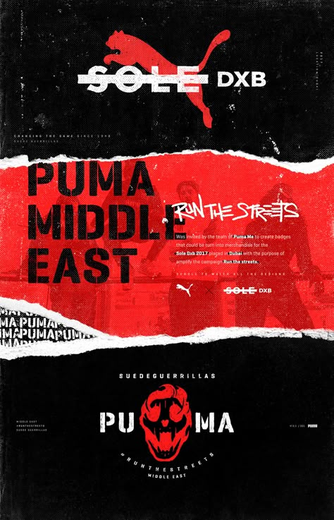 Puma Poster Design, Sport Graphic Design Poster, Red Black Poster, Type Poster Design, Sport Graphic Design, Red Logo Design, Gfx Design, Desain Editorial, 타이포그래피 포스터 디자인