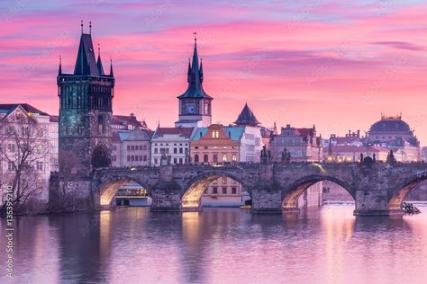 Charles Bridge, Prague, Czechia Prague Aesthetic, Charles Bridge Prague, Charles Bridge, Prague, Homework, Bridge