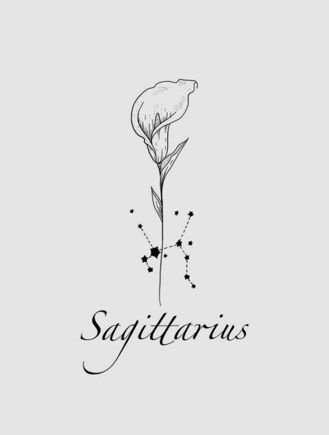 Sagittarius Flower Constellation Tattoo ♐️ #tattoo #tattooideas #zodiac #zodiacsigns #zodiacsigntattoos #constellations #flowertattoo Pretty Sagittarius Tattoo, Tattoo Ideas Sagittarius Zodiac Signs, Sagittarius Flower Constellation Tattoo, Zodiac Tattoo Ideas Sagittarius, Saggitarius Sign Tattoo, Sagittarius Tattoo With Flowers, Star Sign Flower Tattoo, Saggitarius Tattoo Aesthetic, Sagittarius Carnation Tattoo