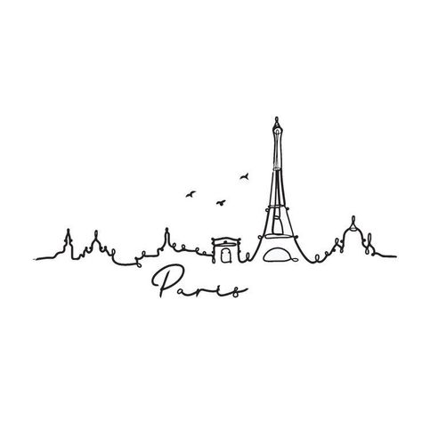 Small France Tattoo, Paris Tattoos For Women, Together In Paris Tattoo, Paris Tatoos, French Tattoo Ideas Illustration, Paris Inspired Tattoos, Eiffel Tattoo, Paris Vintage Aesthetic, France Tattoo Ideas