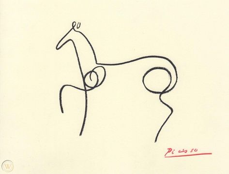 Pablo Picasso 9 Drawings "ANIMAL SERIES ... Single Line Drawing Simple, Picasso Plates, Picasso Tattoo, Contour Drawings, Cream Drawing, Pablo Picasso Drawings, Art Homework, Picasso Drawing, Pablo Picasso Paintings