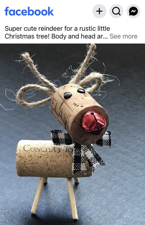 Christmas Cork Ornaments, Wine Cork Animals, Dyi Christmas Ornaments, Wine Cork Reindeer, Cork Reindeer, Wine Cork Crafts Christmas, Wooden Clothespin Crafts, Cork Crafts Christmas, Wine Cork Diy Crafts