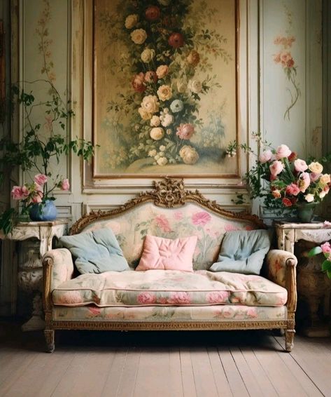 Ethereal Living Room, Ingenue Ethereal, Mansion Interior Design, Amazing Interiors, Pretty Furniture, French Living Rooms, Vintage Homes, Feminine Decor, Best Tiny House