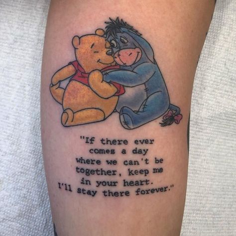 Tattoo Ideas That Mean Something, Winnie The Pooh Tattoos Quotes, Disney Tattoos Winnie The Pooh, Winnie The Pooh Quotes Tattoo Ideas, Tattoo Ideas Winnie The Pooh, Winnie The Pooh Quotes Tattoo, Winnie The Pooh And Friends Tattoo, Tatts For Women Tattoo Ideas, Winnie The Pooh Tattoo Quotes