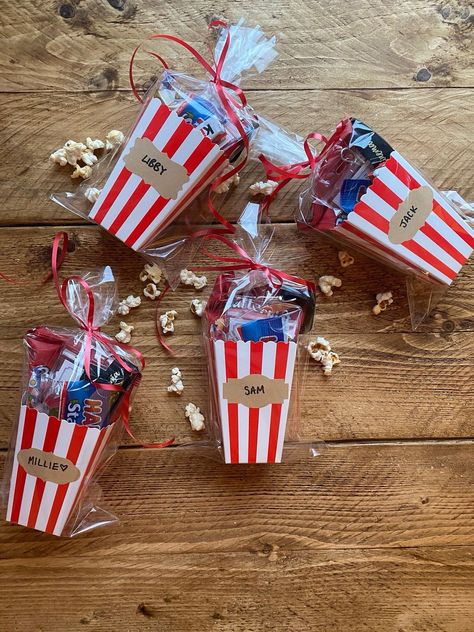 Spring Birthday Party: Springtime Movie Night – SeasonOverload Butterkist Popcorn, Movie Basket, Birthday Movie Night, Haribo Sweets, Movie Theme Birthday Party, Cinema Party, Spring Birthday Party, Movie Night Birthday Party, Movie Birthday Party