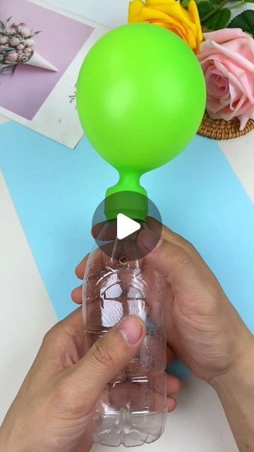 Craft From Water Bottles, Balloon Crafts For Kids, Organiser Ideas, Water Bottle Crafts, Kids Handicraft, Party Organisers, Diy Water Bottle, Balloon Crafts, Diy Balloon