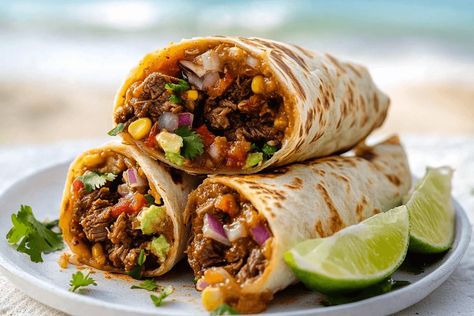 Beef Burritos: A Step-by-Step Guide to Making the Best Cheesy, Flavorful Burritos at Home Smothered Burritos, Beef Burritos, Beef Burrito, Red Enchiladas, Burrito Bowls, Burritos Recipe, Red Enchilada Sauce, Hearty Dinner, Tasty Recipe