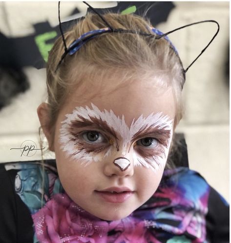 Wolf Makeup Kids, Kids Wolf Makeup, Werewolf Makeup Kids Easy, Owl Makeup Halloween, Owl Costume Makeup, Kids Owl Costume Diy, Owl Face Paint, Owl Makeup, Charlotte’s Web