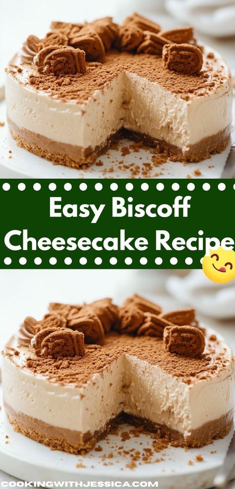 Searching for a family-friendly dessert that everyone will love? This Biscoff Cheesecake Recipe is not only simple to whip up, but it also features a delightful blend of flavors that kids and adults alike will adore. Desserts For Family Gatherings, Biscoff Cheesecake Recipes, Biscoff Desserts, Biscoff Crust, Cookie Butter Cheesecake, Rich Cheesecake, Biscoff Cheesecake, Biscoff Spread, Bakery Items