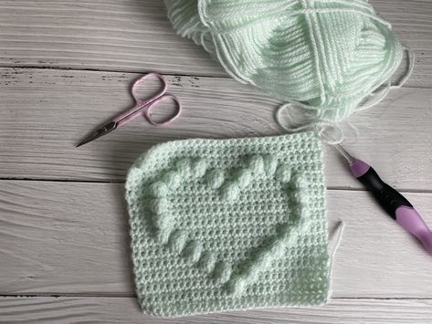 Heart Blanket Crochet Pattern, Crochet Puff Stitch, Crochet Baby Projects, Puff Stitch Crochet, Easy Puff, Baby Afghan Crochet Patterns, Stitch Patch, Crochet Baby Blanket Free Pattern, Granny Square Crochet Patterns Free