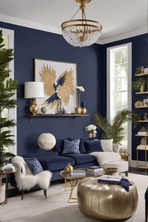 Hale Navy
Living room decor
Trendy paint
Interior design tips Navy Blue Wall Paint Living Room, Living Room Decor Dark Colors, Blue And Tan Living Room Color Scheme, Hale Navy Living Room Walls, Living Room Designs Navy, Navy Blue Wall Living Room, Navy Wall Living Room, Navy Blue Wall Paint, Cream And Navy Living Room